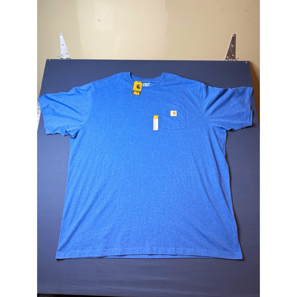 Carhartt Men's 4XL Blue Loose Fit Cotton Crewneck Pocket T-Shirt